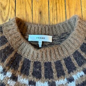 Frame Fair Isle Crewneck Sweater